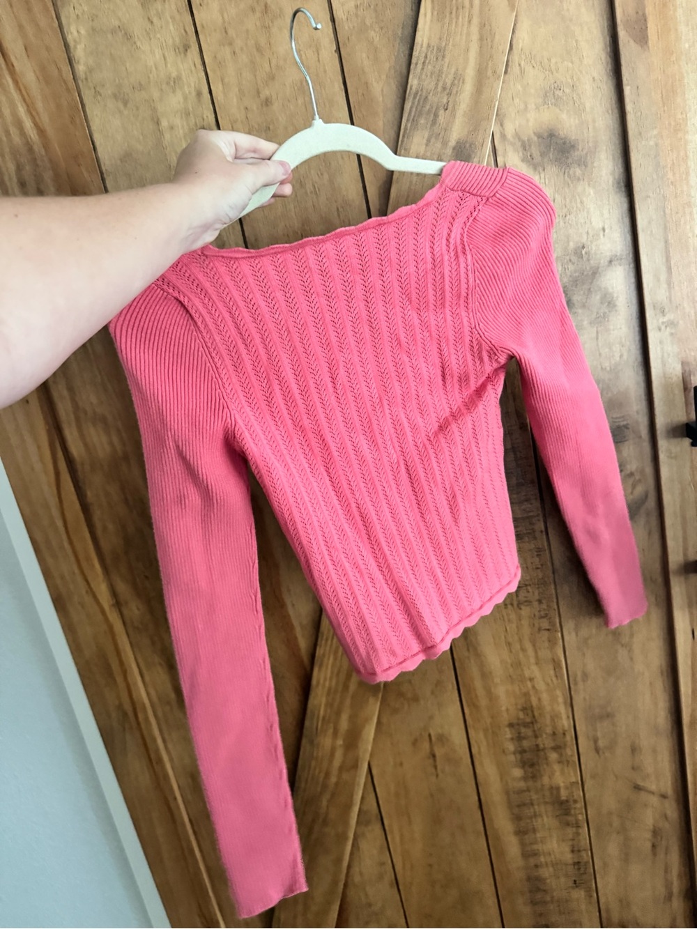 Aritzia Knit Soloist Long Sleeve Top Sz L - Picture 3 of 3